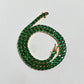 Emerald Gold Tennis Necklace